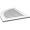 Ekena Millwork Quarter Round Top Left Surface Mount PVC Gable Vent w/ 3-1/2"W x 1"P Standard Frame, 24"W x 32"H GVPQL24X3201SN - alternate 5